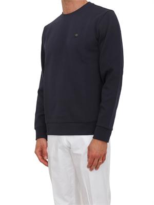 Felpa Boss uomo in cotone blu in UOMO