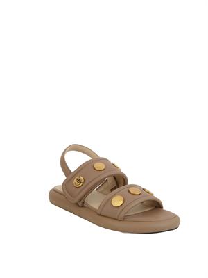 Sandali bassi Fiona Pinko in pelle taupe in DONNA