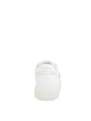Sneakers Yoko Pinko in tessuto effetto pelle bianche in DONNA