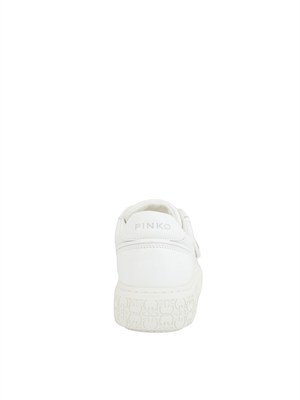 Sneakers Yoko Pinko in tessuto effetto pelle bianche in DONNA