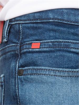 BOSS Jeans HUGO Uomo in denim blu scuro stonewashed in UOMO