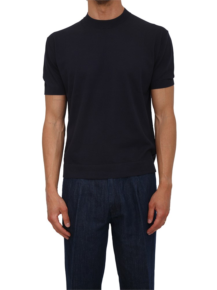Maglia maniche corte Paolo Pecora in cotone blu