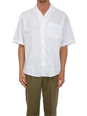 Camicia a manica corta bianca Paolo Pecora relaxed fit in UOMO