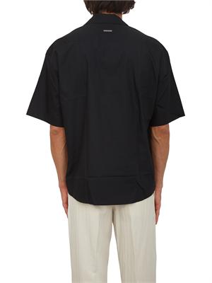 Camicia a manica corta nera Paolo Pecora relaxed fit in UOMO