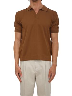 Polo Paolo Pecora in cotone marrone in UOMO