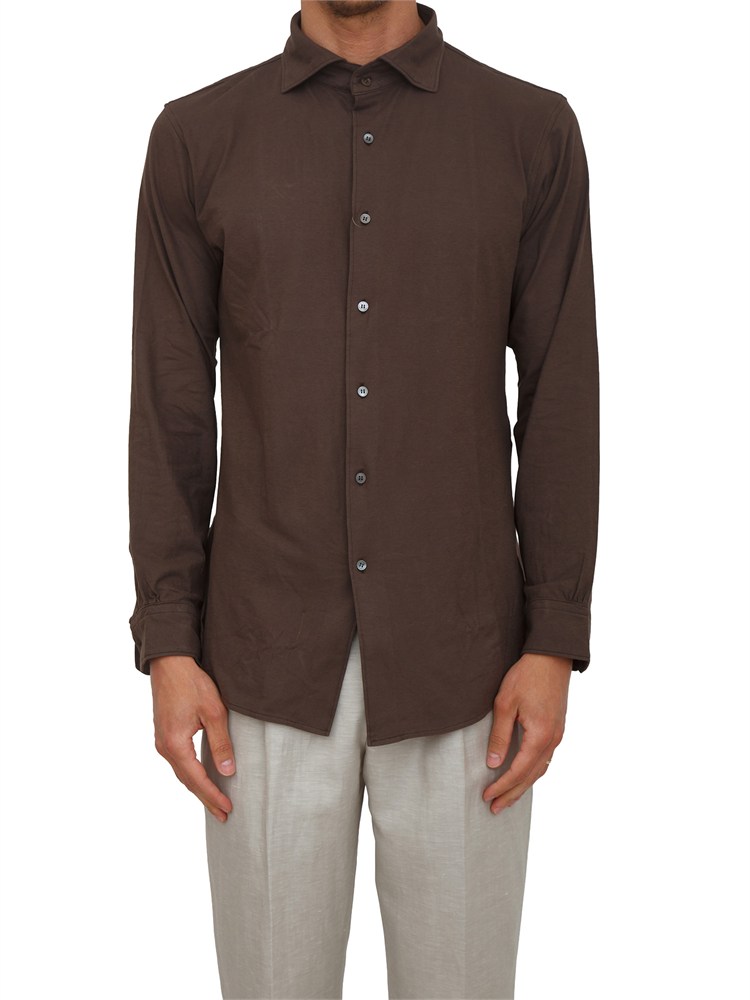 Camicia Paolo Pecora in cotone marrone