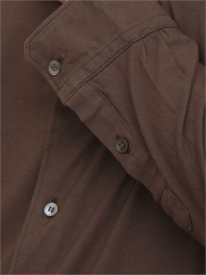 Camicia Paolo Pecora in cotone marrone in UOMO