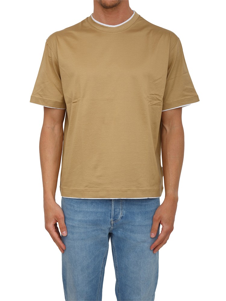 T-shirt Paolo Pecora in cotone beige