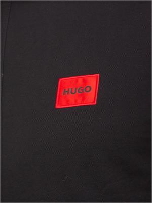 BOSS Polo nera Hugo uomo in cotone con logo in UOMO