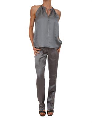 Top EMMOPOSSUM Emme Marella in raso grigio in DONNA
