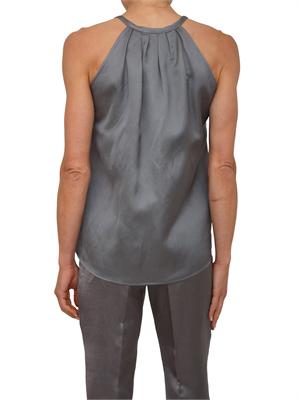 Top EMMOPOSSUM Emme Marella in raso grigio in DONNA