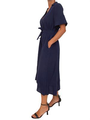 Abito blu Emmdetto di Emme Marella in lino e viscosa in DONNA