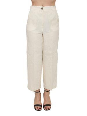 Pantalone EMMCLAVA Emme Marella in lino avorio in DONNA