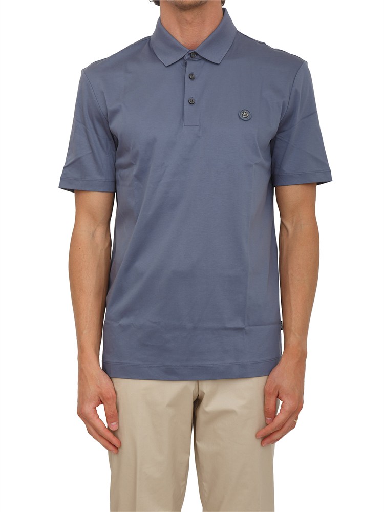 Polo BOSS uomo in cotone mercerizzato carta da zucchero
