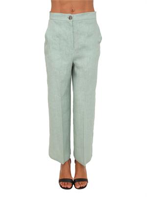 Pantalone EMMCLAVA Emme Marella in lino acquamarina in DONNA