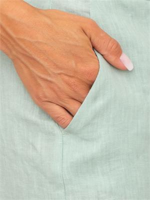Pantalone EMMCLAVA Emme Marella in lino acquamarina in DONNA