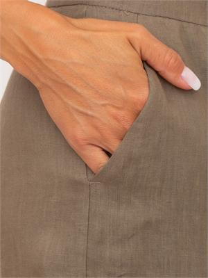 Pantalone EMMCLAVA Emme Marella in lino taupe in DONNA