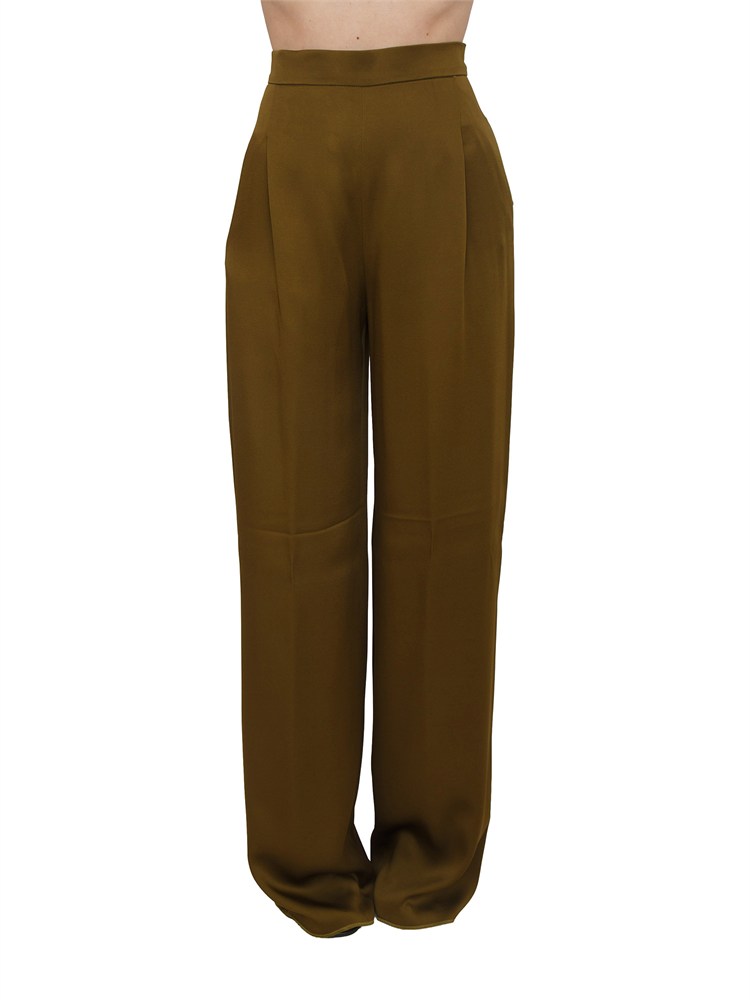 Pantaloni MSECONO Max Mara Studio in misto viscosa verde