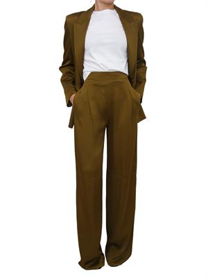 Pantaloni MSECONO Max Mara Studio in misto viscosa verde in DONNA