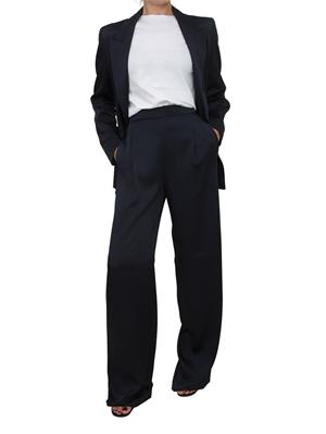 Pantaloni MSECONO Max Mara Studio in misto viscosa blu in DONNA