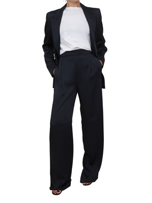 Pantaloni MSECONO Max Mara Studio in misto viscosa blu in DONNA