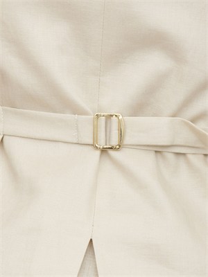 Gilet MSTCARNET Max Mara Studio in puro lino beige in DONNA