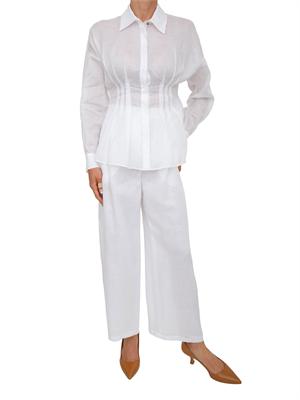Pantalone bianco MSTTARTUFO Max Mara Studio in tela ramiÉ in DONNA