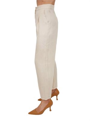 Pantalone beige MSTTARTUFO Max Mara Studio in tela ramiÉ in DONNA