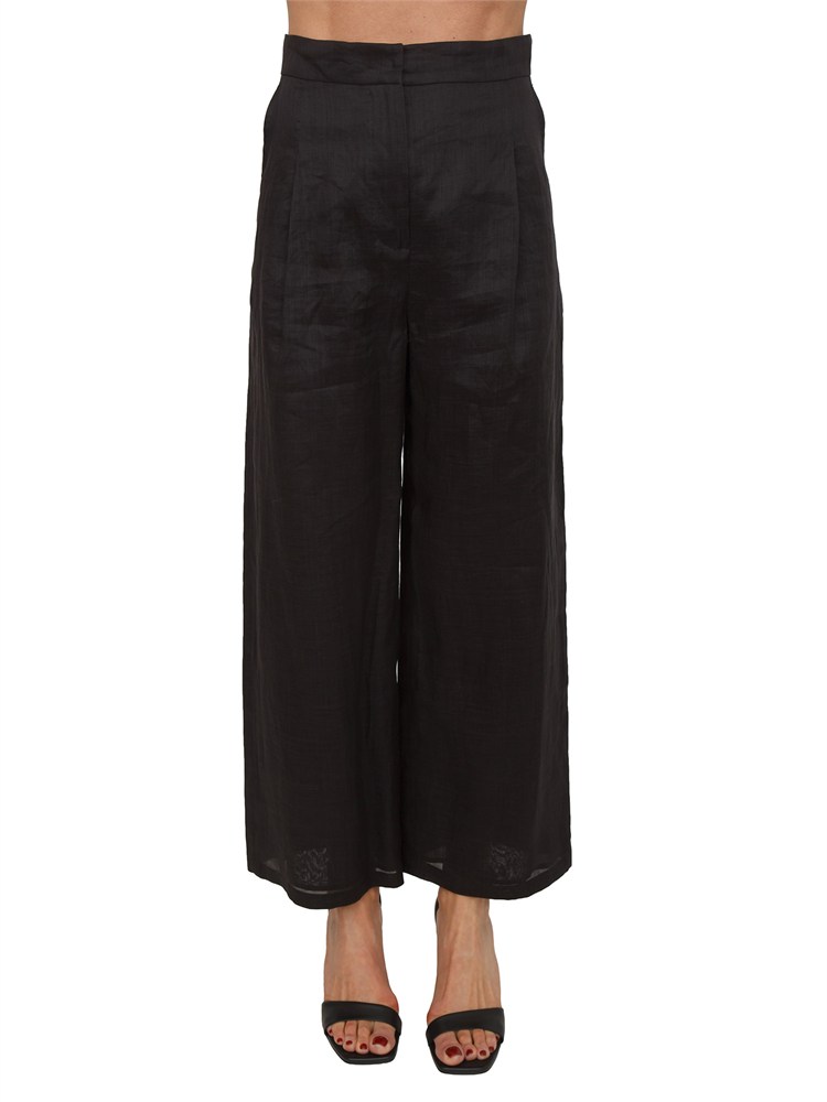 Pantalone nero MSTTARTUFO Max Mara Studio in tela ramiÉ