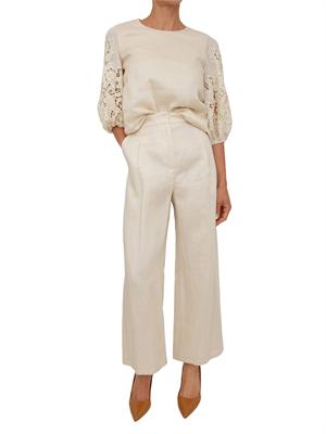 Blusa MSTORDINE Max Mara Studio in garza ramiÉ beige in DONNA
