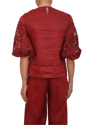 Blusa MSTORDINE Max Mara Studio in garza ramiÉ rossa in DONNA