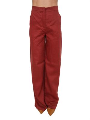 Pantalone MSTTAPIOCA Max Mara Studio in lino rosso in DONNA