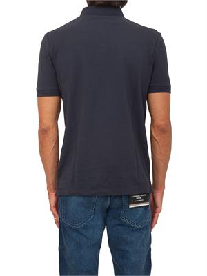 BOSS Polo blu Hugo uomo in cotone con logo in UOMO
