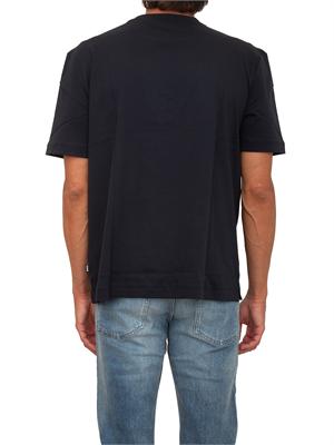 T-shirt BOSS uomo in cotone mercerizzato blu in UOMO