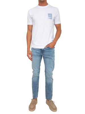 Jeans Boss uomo in denim chiaro effetto used in UOMO