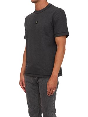 BOSS T-shirt HUGO uomo in cotone grigio con logo in UOMO