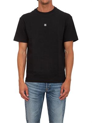BOSS T-shirt HUGO uomo in cotone nero con logo in UOMO