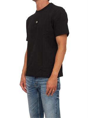 BOSS T-shirt HUGO uomo in cotone nero con logo in UOMO