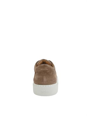 Sneakers Boss uomo in pelle taupe in UOMO