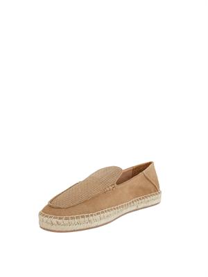 Espadrillas Boss uomo in pelle scamosciata beige in UOMO