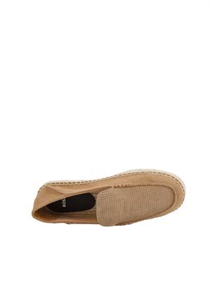 Espadrillas Boss uomo in pelle scamosciata beige in UOMO