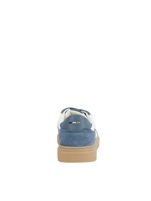 Sneakers Boss uomo in pelle blu e bianche in UOMO