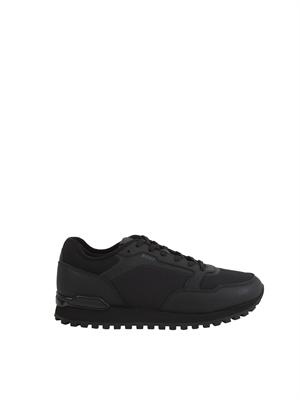 Sneakers nere Boss uomo in pelle e tessuto tecnico in UOMO