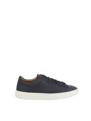 Sneakers Boss uomo in pelle blu in UOMO