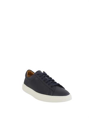 Sneakers Boss uomo in pelle blu in UOMO