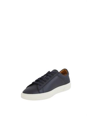 Sneakers Boss uomo in pelle blu in UOMO