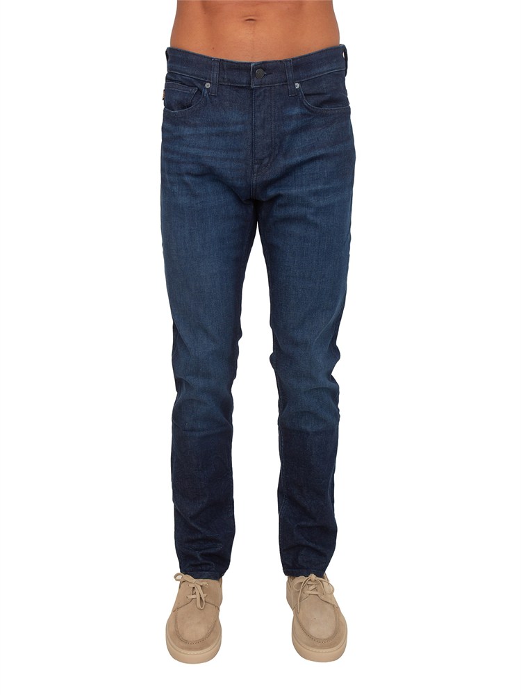 Jeans BOSS Uomo in denim scuro