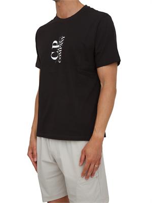 C.P. COMPANY T-shirt CP Company in cotone nero con logo in UOMO