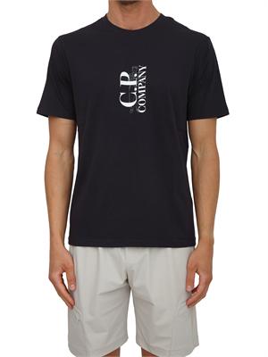 C.P. COMPANY T-shirt CP Company in cotone blu con logo in UOMO
