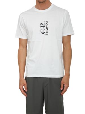 C.P. COMPANY T-shirt CP Company in cotone bianco con logo in UOMO
